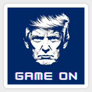 Black and white minimalist style - Trump 2024 -Game on Sticker